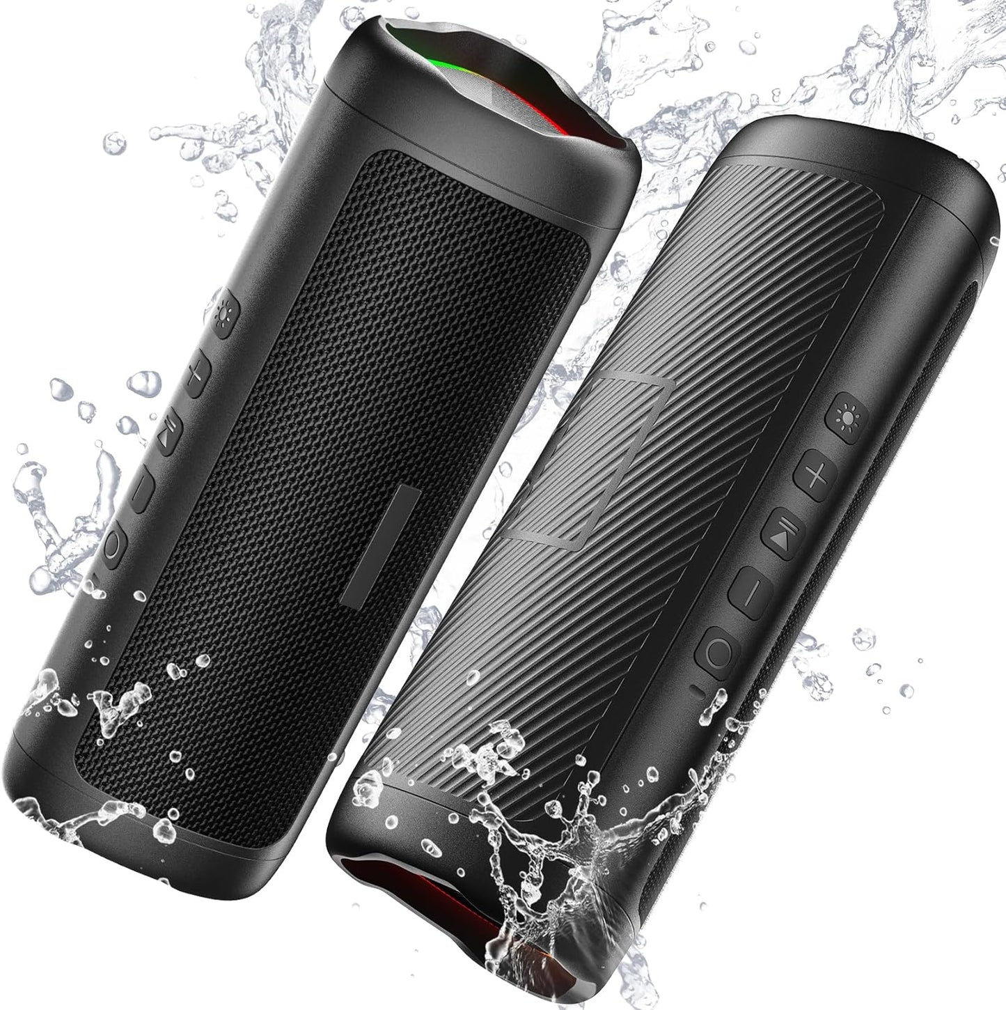 Bluetooth Speaker with HD Sound, Portable Wireless, IPX5 Waterproof, up to 24H Playtime, TWS Pairing, BT5.3, for Home/Party/Outdoor/Beach, Electronic Gadgets, Birthday Gift (Black) - Digital Haven