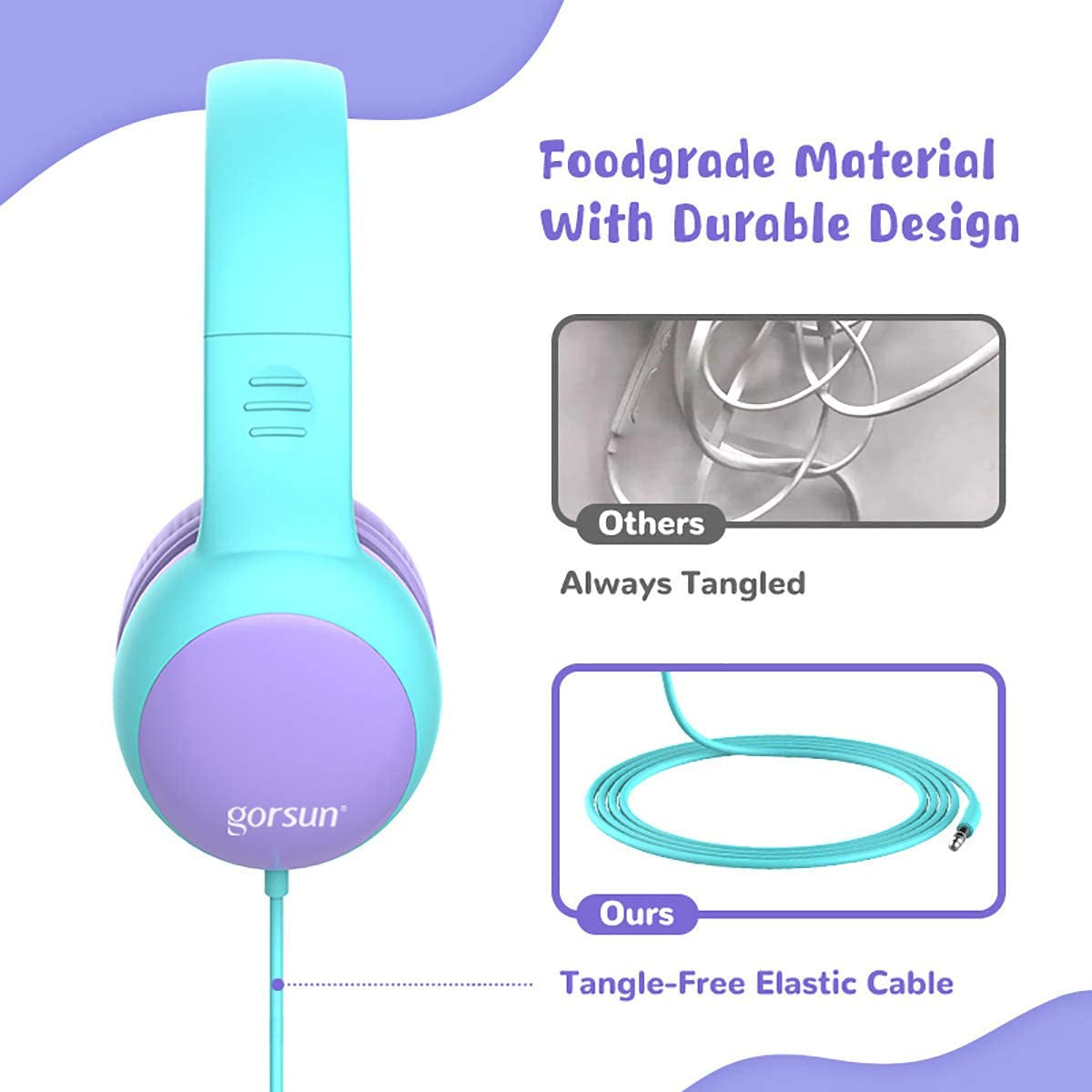 Kids Headphones with Limited Volume, Children'S Headphone over Ear, Toddler Headphones for Boys and Girls, Wired Headset Earphones for Children - Digital Haven