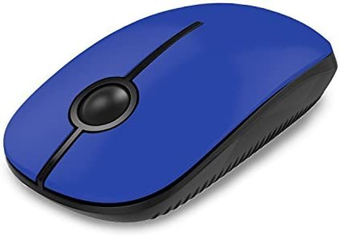 Wireless Mouse, 2.4G Slim Portable Computer Mice with Nano Receiver for Notebook, PC, Laptop, Computer (White and Gold) - Digital Haven
