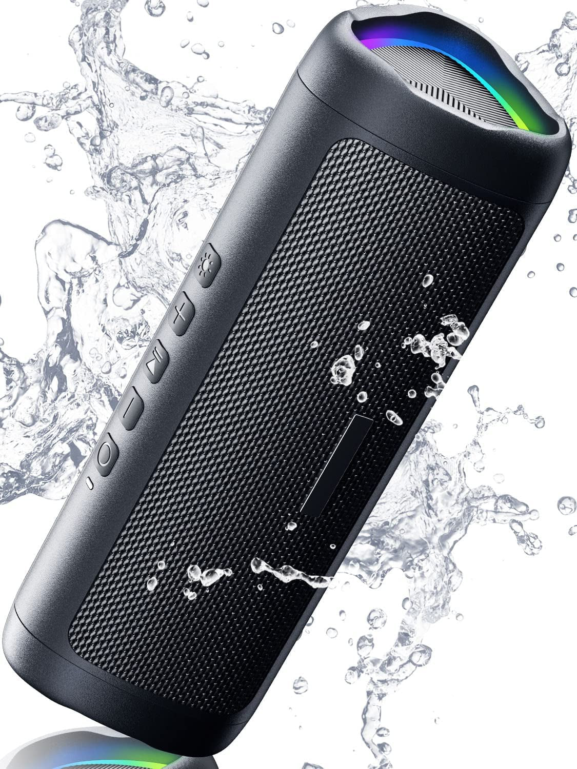 Bluetooth Speaker with HD Sound, Portable Wireless, IPX5 Waterproof, up to 24H Playtime, TWS Pairing, BT5.3, for Home/Party/Outdoor/Beach, Electronic Gadgets, Birthday Gift (Black) - Digital Haven