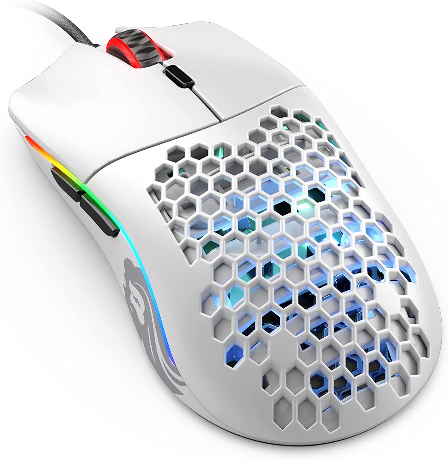 Model O Wired Gaming Mouse 67G Superlight Honeycomb Design, RGB, Pixart 3360 Sensor, Omron Switches, Ambidextrous - Matte White - Digital Haven