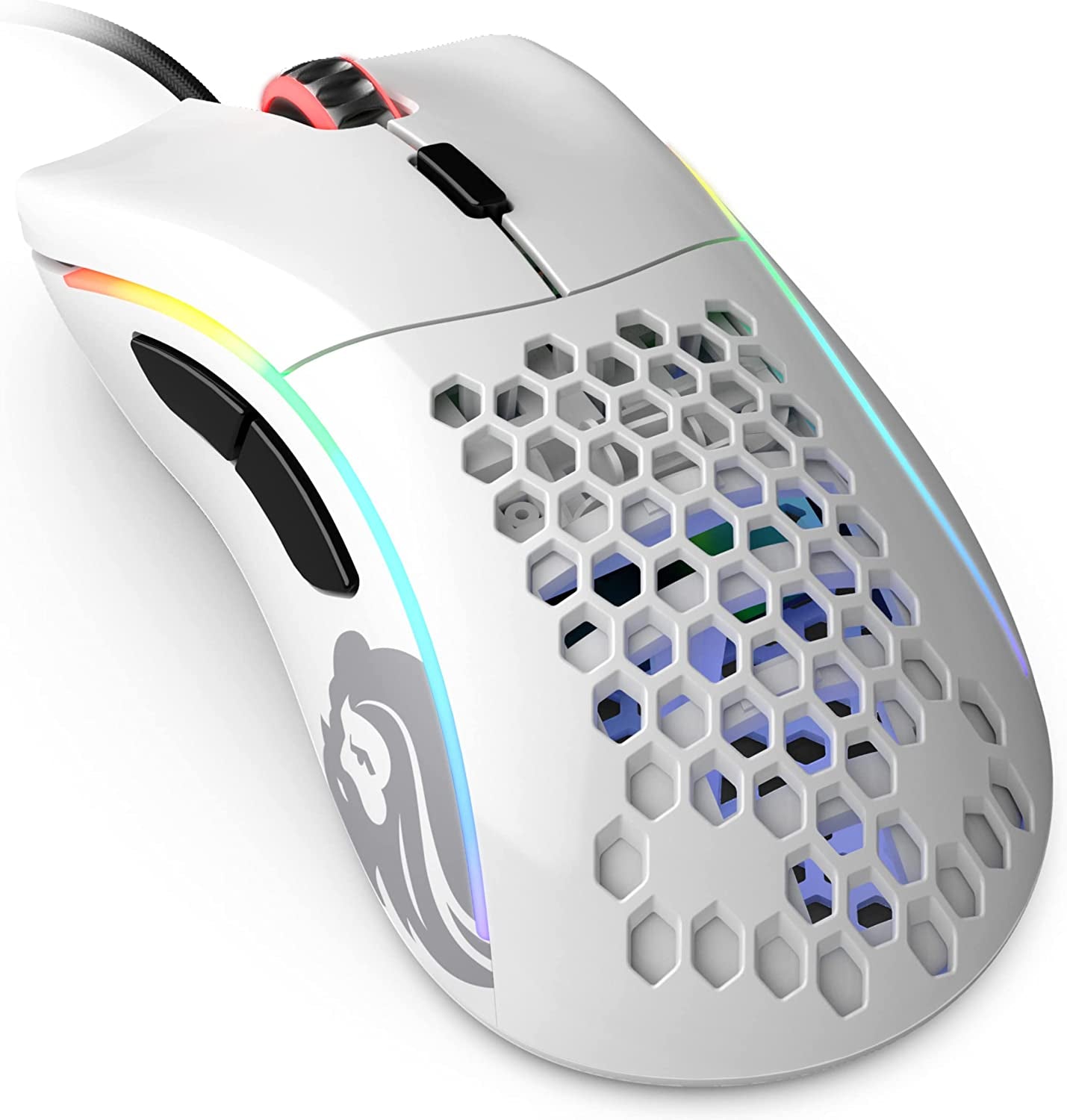 Model O Wired Gaming Mouse 67G Superlight Honeycomb Design, RGB, Pixart 3360 Sensor, Omron Switches, Ambidextrous - Matte White - Digital Haven