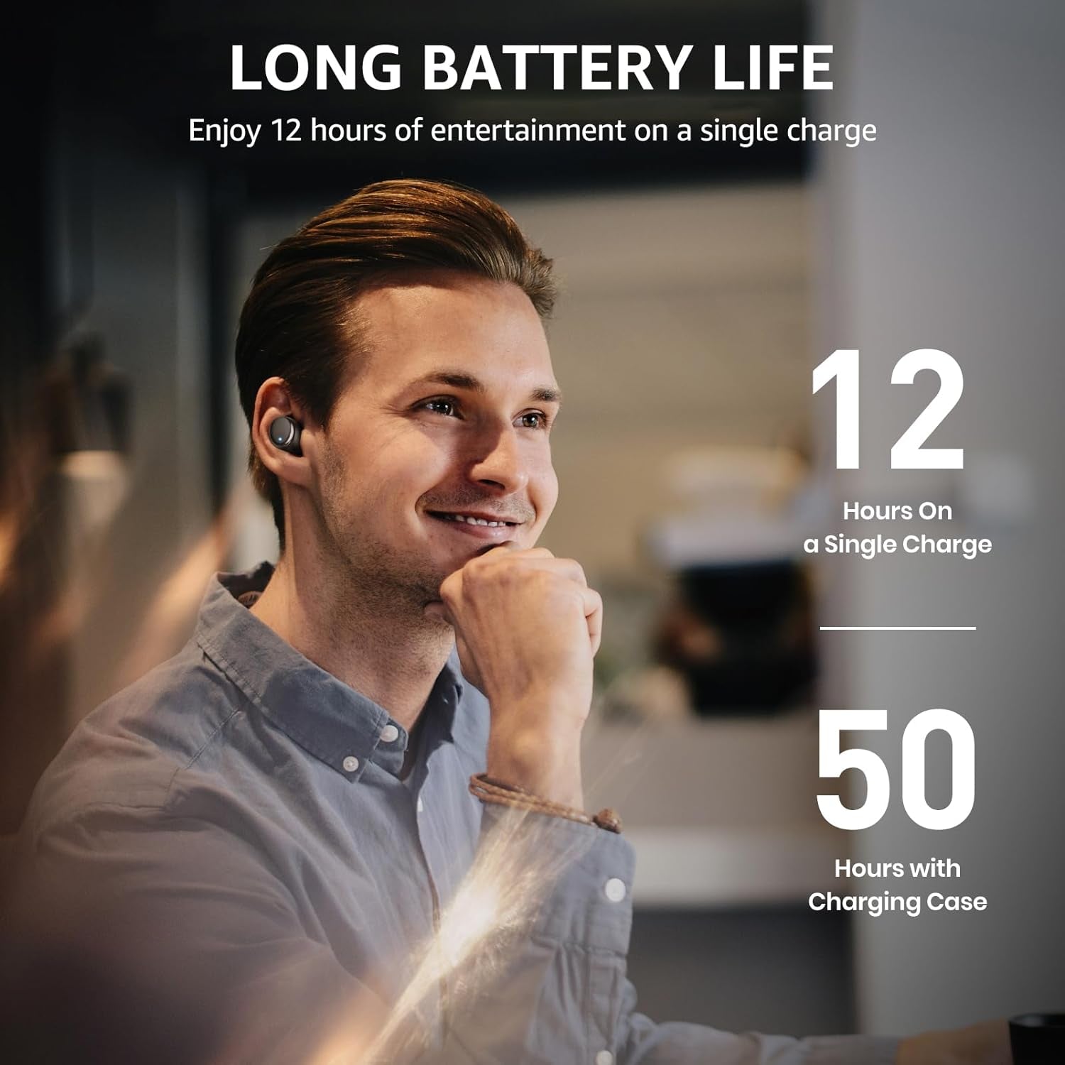 TOZO T6 (Ergonomic Edition) Wireless Earbuds Bluetooth 5.3 Headphones, APP EQ Customisable, 50Hrs Playtime with Wireless Charging Case, IPX8 Waterproof, Ergonomic Design in-Ear Headset, 2024 Version - Digital Haven