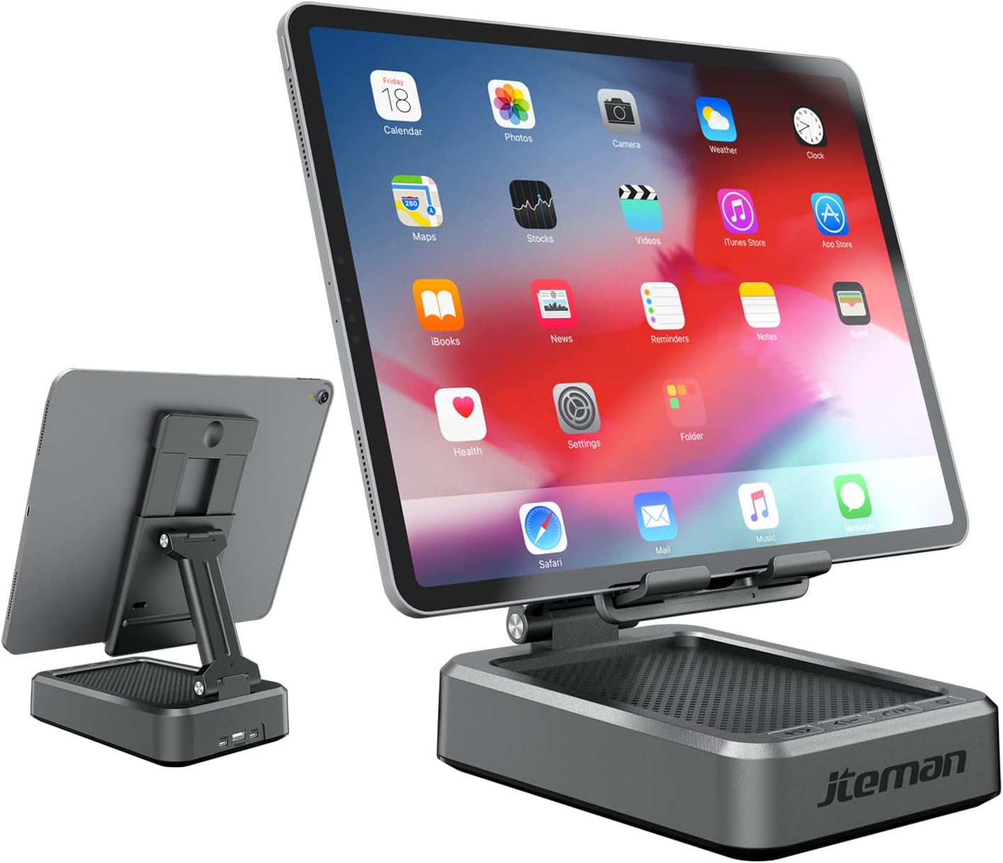 Cell Phone Stand with Wireless Bluetooth Speaker and Anti-Slip Base HD Surround Sound Perfect for Home and Outdoors with Bluetooth Speaker for Desk Compatible with Iphone/Ipad/Samsung Galaxy - Digital Haven