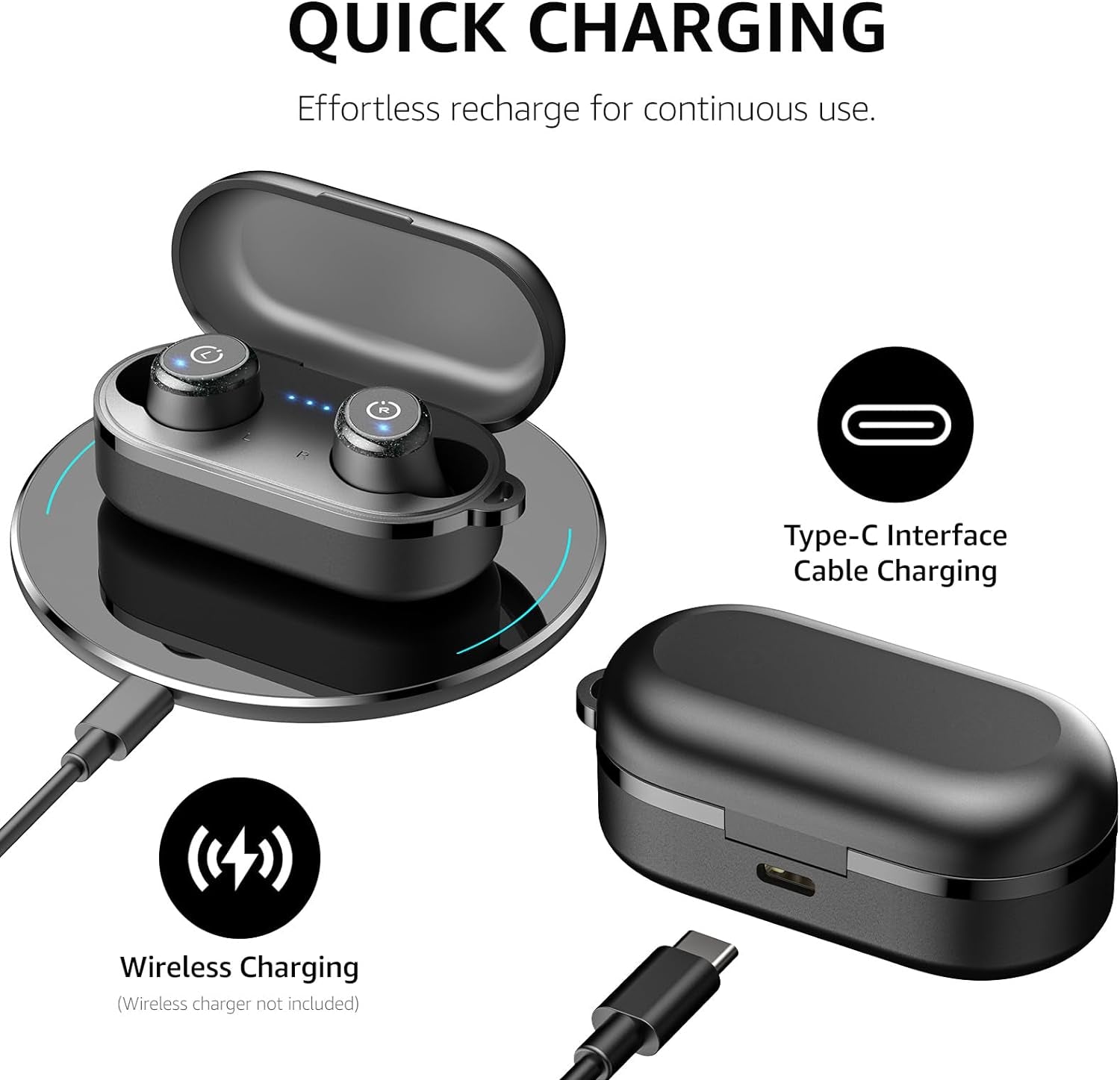 TOZO T10 (Ergonomic Edition)Wireless Earbuds Bluetooth 5.3 Headphones, App Customize EQ, Ergonomic Design, 55H Playtime, Wireless Charging Case, IPX8 Waterproof Sound In-Ear Headset, 2024 New Version - Digital Haven