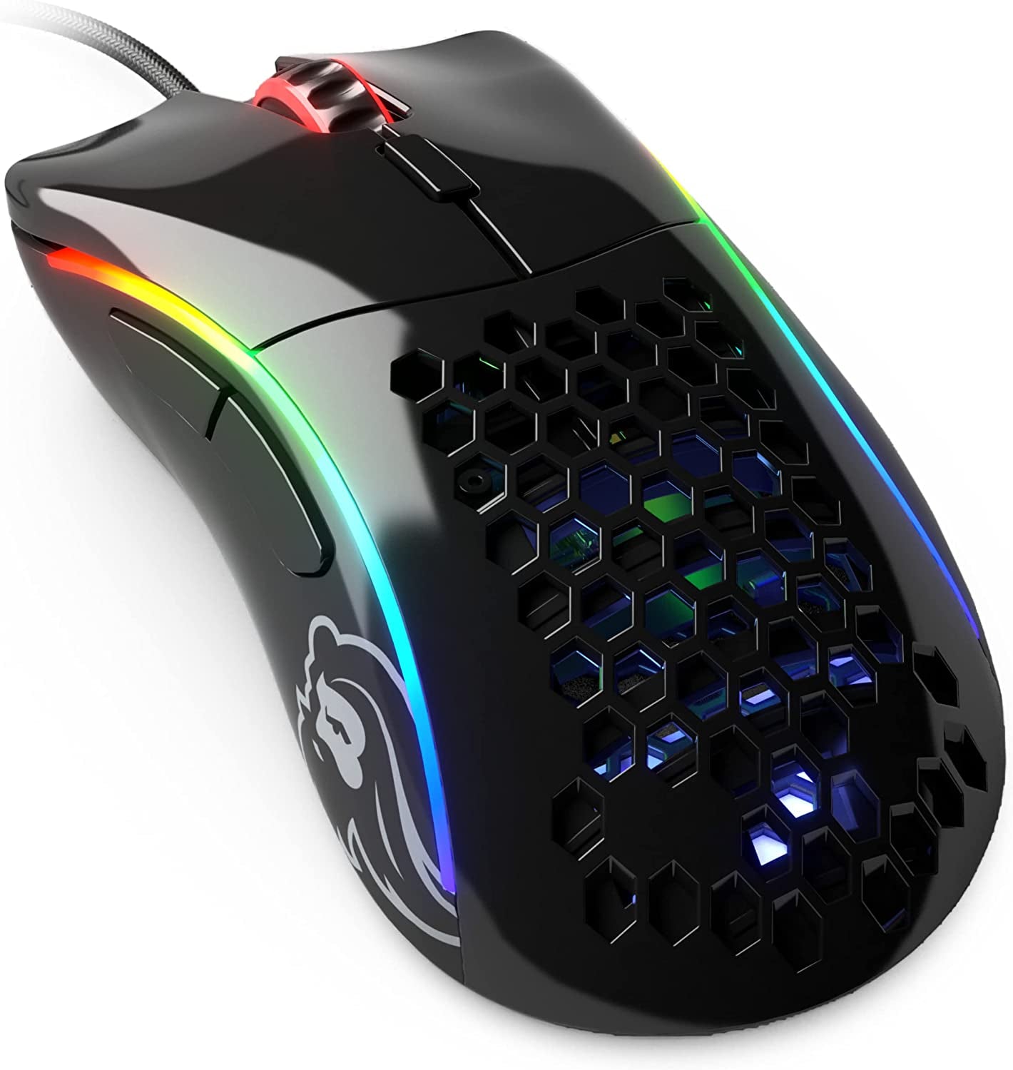 Model O Wired Gaming Mouse 67G Superlight Honeycomb Design, RGB, Pixart 3360 Sensor, Omron Switches, Ambidextrous - Matte White - Digital Haven