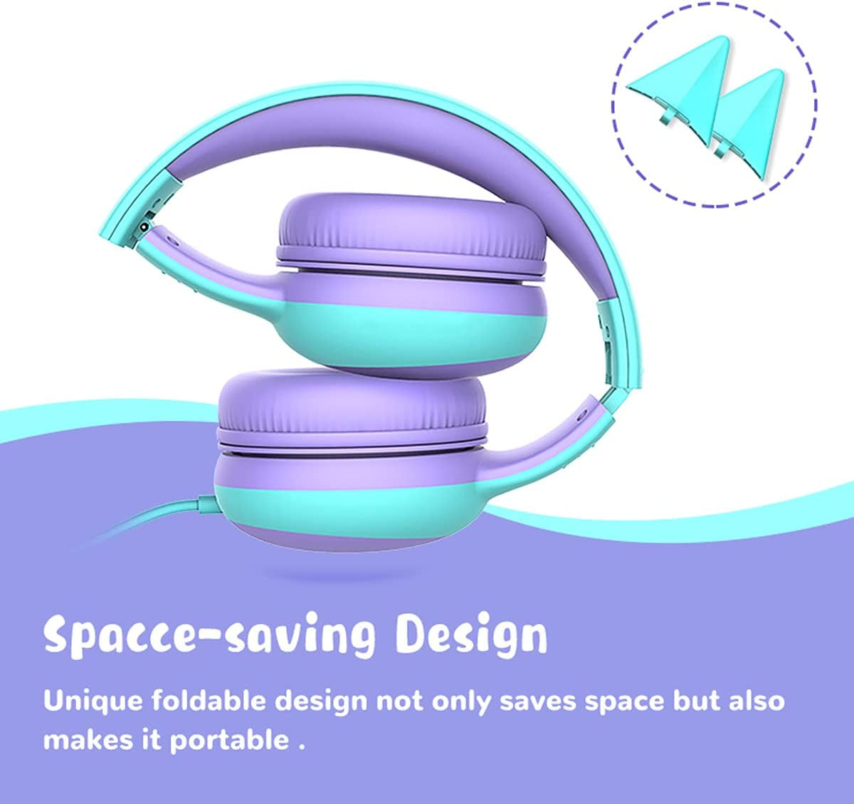 Kids Headphones with Limited Volume, Children'S Headphone over Ear, Toddler Headphones for Boys and Girls, Wired Headset Earphones for Children - Digital Haven