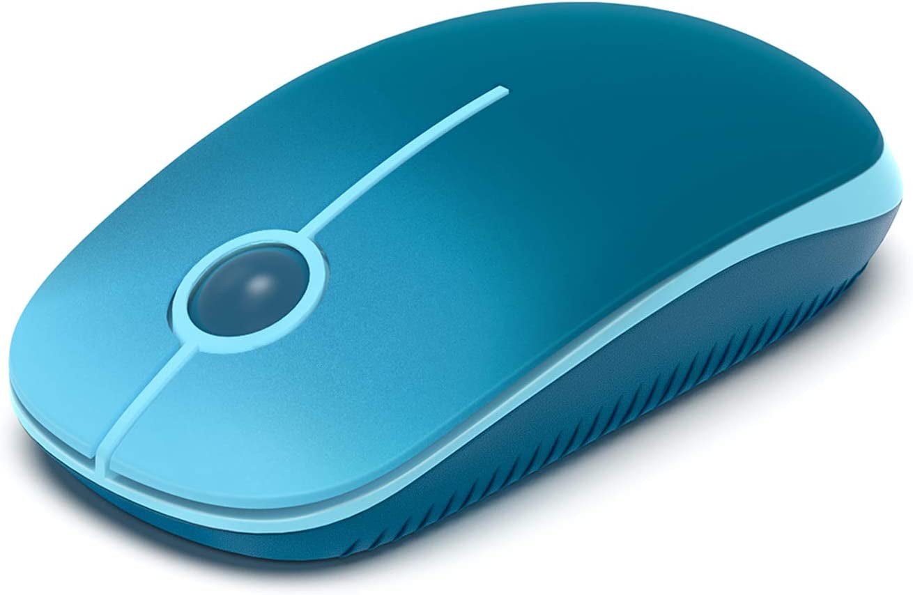 Wireless Mouse, 2.4G Slim Portable Computer Mice with Nano Receiver for Notebook, PC, Laptop, Computer (White and Gold) - Digital Haven