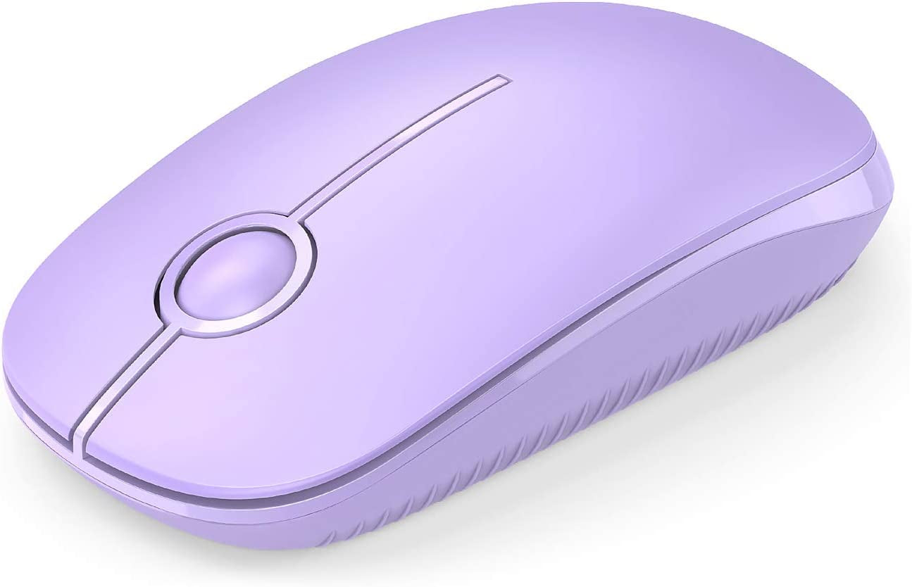 Wireless Mouse, 2.4G Slim Portable Computer Mice with Nano Receiver for Notebook, PC, Laptop, Computer (White and Gold) - Digital Haven