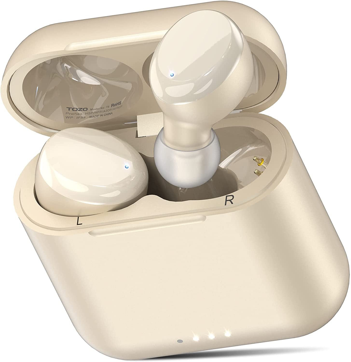 TOZO T6 (Ergonomic Edition) Wireless Earbuds Bluetooth 5.3 Headphones, APP EQ Customisable, 50Hrs Playtime with Wireless Charging Case, IPX8 Waterproof, Ergonomic Design in-Ear Headset, 2024 Version - Digital Haven