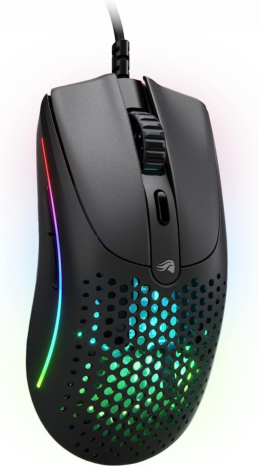 Model O Wired Gaming Mouse 67G Superlight Honeycomb Design, RGB, Pixart 3360 Sensor, Omron Switches, Ambidextrous - Matte White - Digital Haven