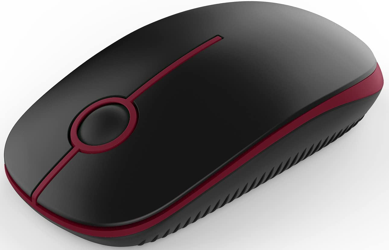 Wireless Mouse, 2.4G Slim Portable Computer Mice with Nano Receiver for Notebook, PC, Laptop, Computer (White and Gold) - Digital Haven