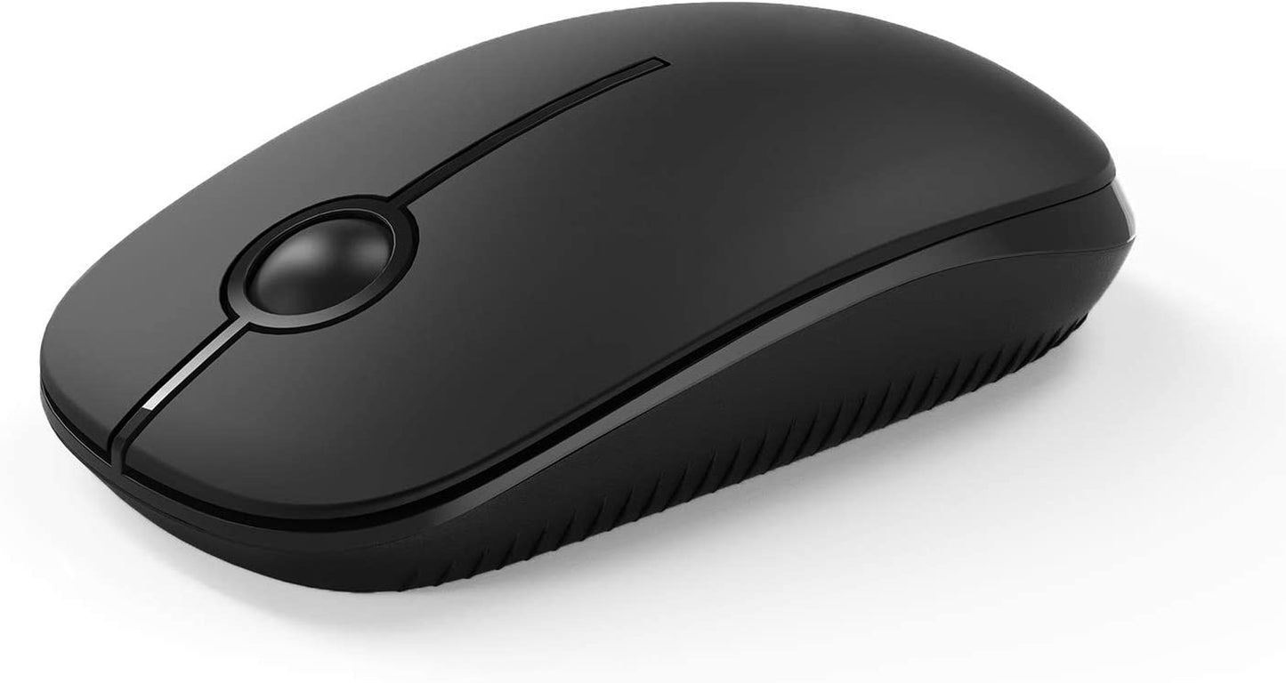 Wireless Mouse, 2.4G Slim Portable Computer Mice with Nano Receiver for Notebook, PC, Laptop, Computer (White and Gold) - Digital Haven