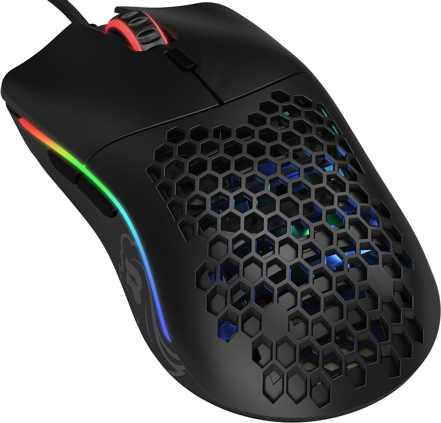 Model O Wired Gaming Mouse 67G Superlight Honeycomb Design, RGB, Pixart 3360 Sensor, Omron Switches, Ambidextrous - Matte White - Digital Haven