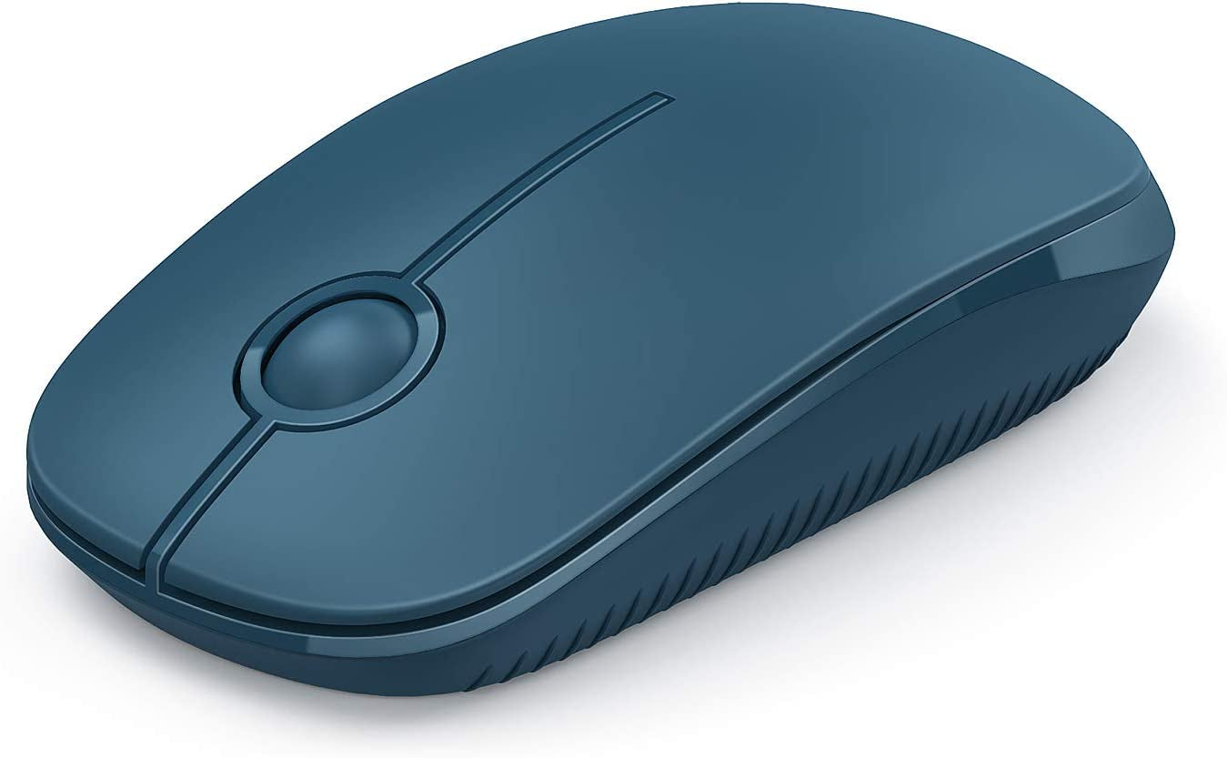 Wireless Mouse, 2.4G Slim Portable Computer Mice with Nano Receiver for Notebook, PC, Laptop, Computer (White and Gold) - Digital Haven