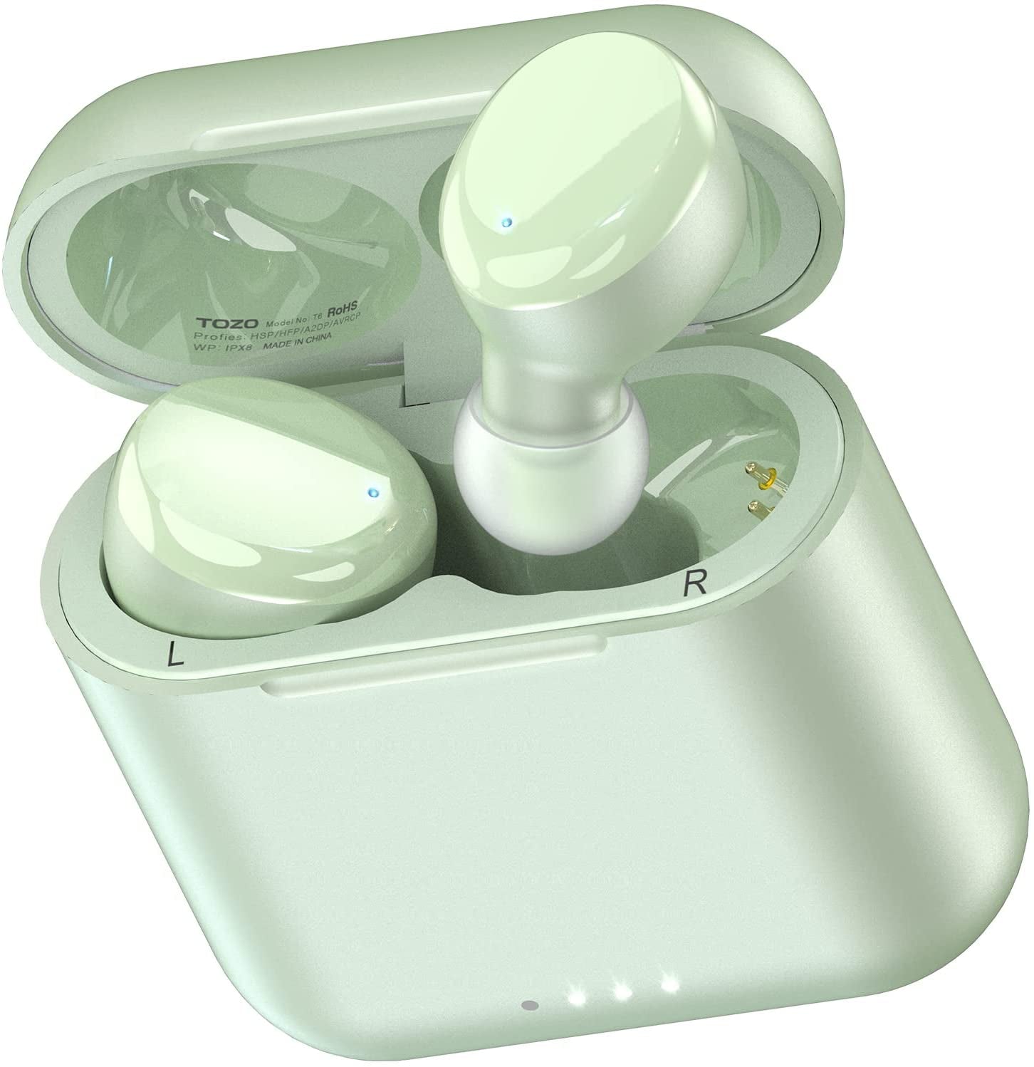 TOZO T6 (Ergonomic Edition) Wireless Earbuds Bluetooth 5.3 Headphones, APP EQ Customisable, 50Hrs Playtime with Wireless Charging Case, IPX8 Waterproof, Ergonomic Design in-Ear Headset, 2024 Version - Digital Haven
