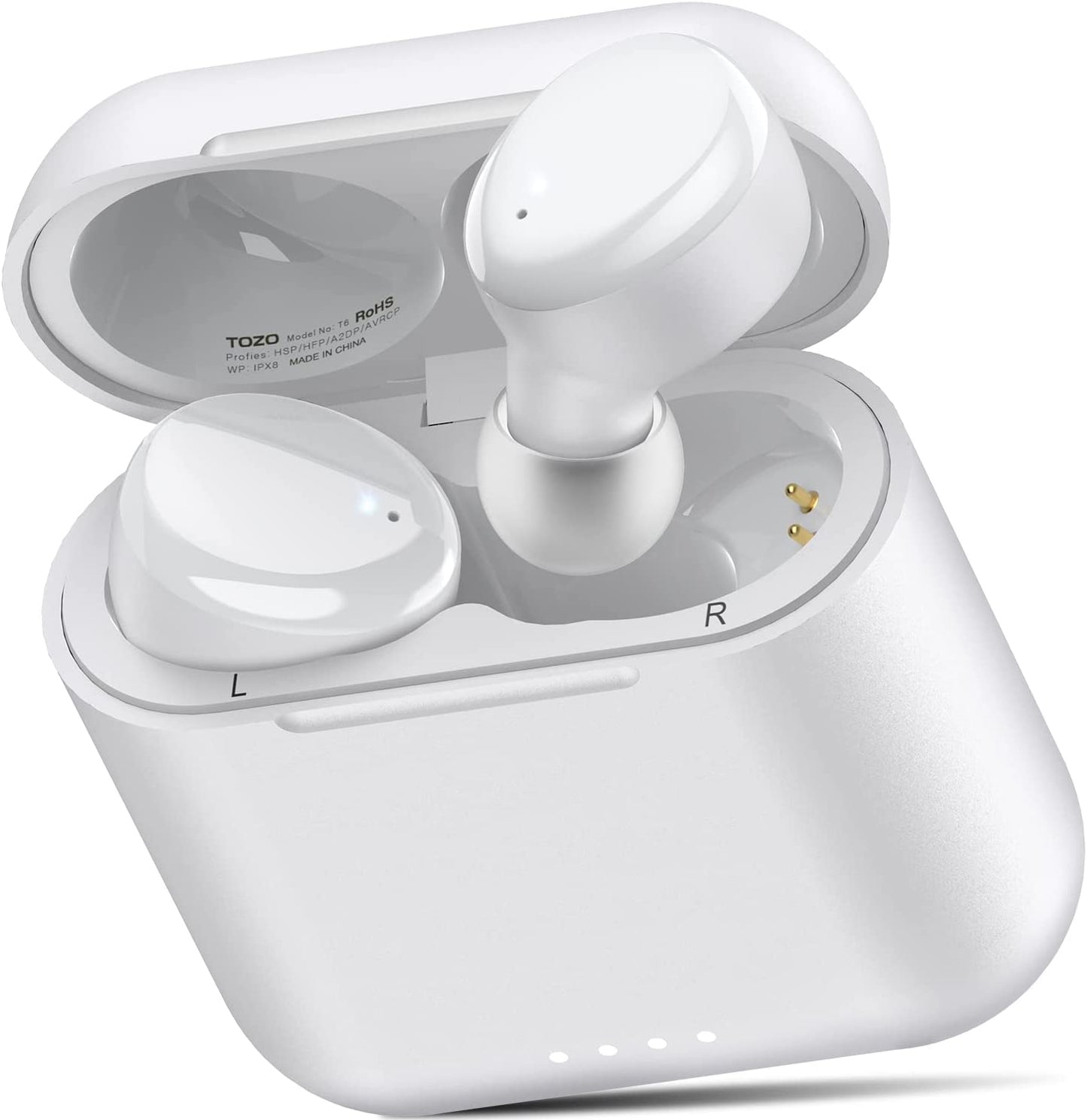 TOZO T6 (Ergonomic Edition) Wireless Earbuds Bluetooth 5.3 Headphones, APP EQ Customisable, 50Hrs Playtime with Wireless Charging Case, IPX8 Waterproof, Ergonomic Design in-Ear Headset, 2024 Version - Digital Haven
