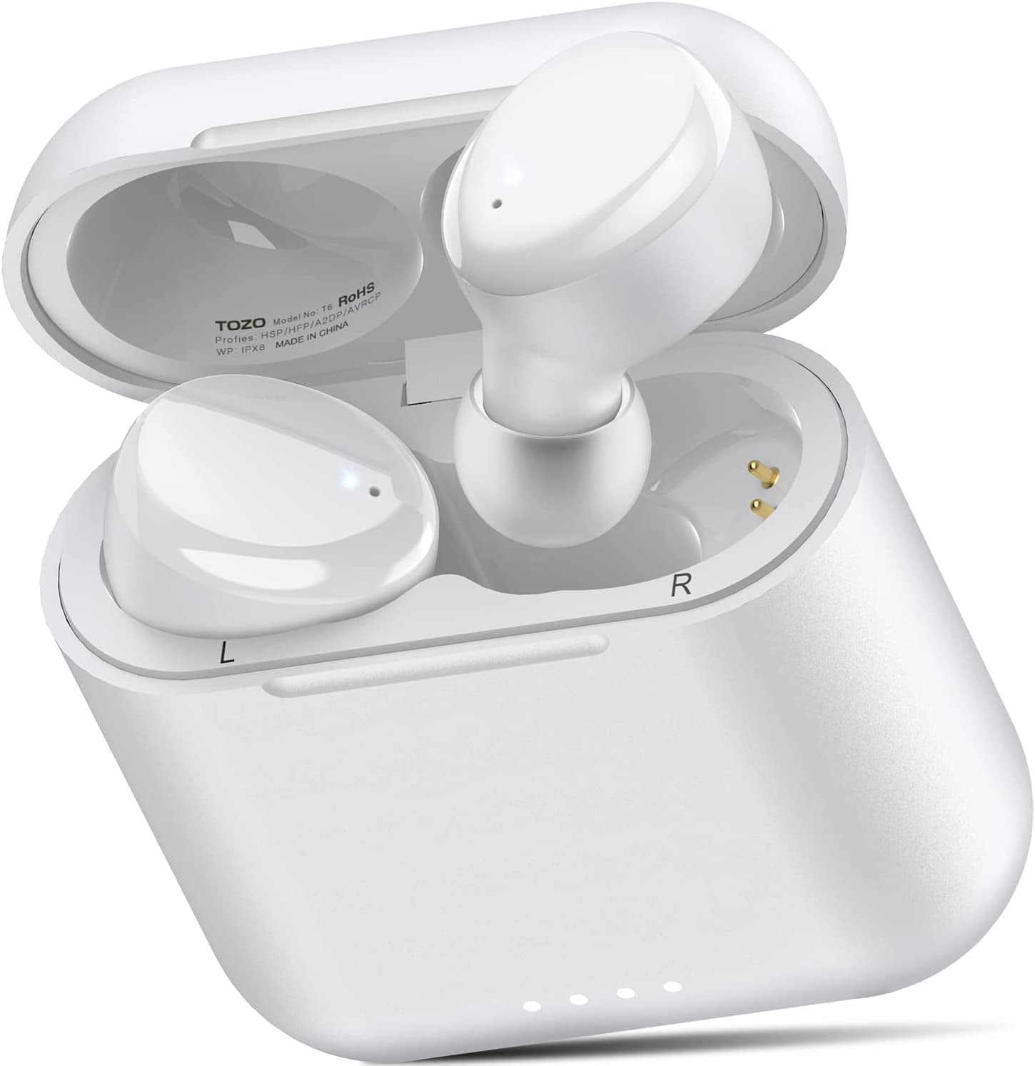 TOZO T6 (Ergonomic Edition) Wireless Earbuds Bluetooth 5.3 Headphones, APP EQ Customisable, 50Hrs Playtime with Wireless Charging Case, IPX8 Waterproof, Ergonomic Design in-Ear Headset, 2024 Version - Digital Haven