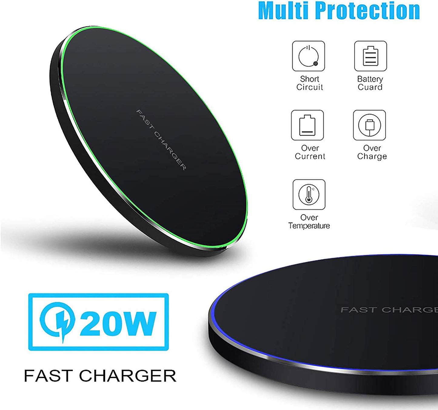 Fast Wireless Charger,20W Max Wireless Charging Pad Compatible with Iphone 14/15/13/12/SE/11/11 Pro/Xs Max/Xr/X/8,Airpods; Wireless Charge Mat for Samsung Galaxy S23/S22/Note,Pixel/Lg G8 7 - Digital Haven