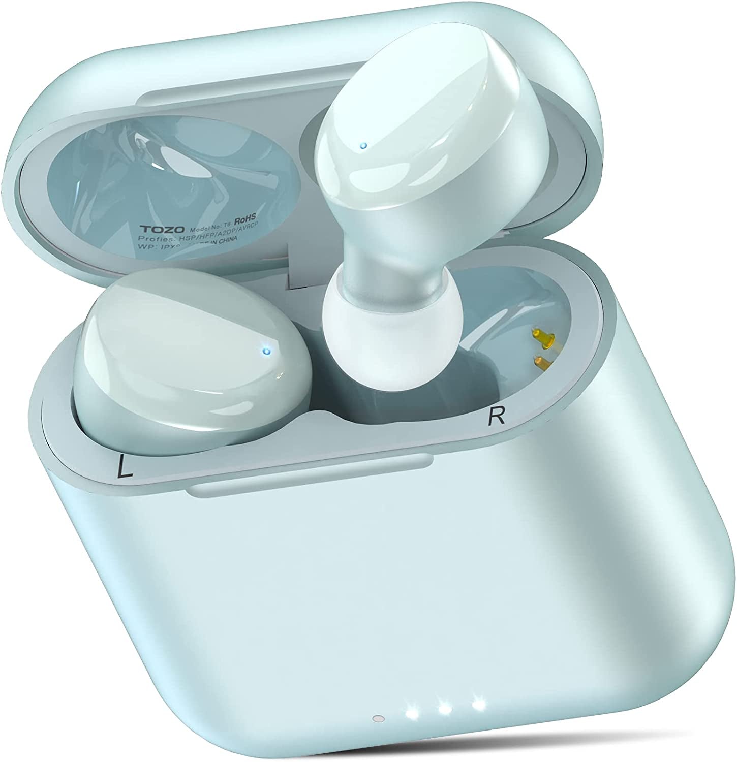 TOZO T6 (Ergonomic Edition) Wireless Earbuds Bluetooth 5.3 Headphones, APP EQ Customisable, 50Hrs Playtime with Wireless Charging Case, IPX8 Waterproof, Ergonomic Design in-Ear Headset, 2024 Version - Digital Haven