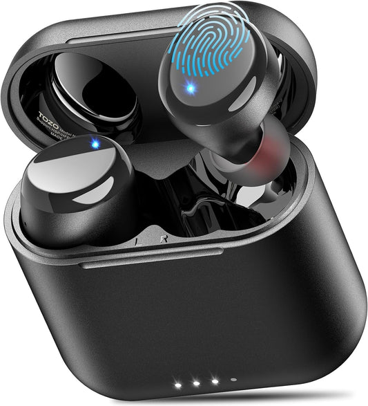 TOZO T6 (Ergonomic Edition) Wireless Earbuds Bluetooth 5.3 Headphones, APP EQ Customisable, 50Hrs Playtime with Wireless Charging Case, IPX8 Waterproof, Ergonomic Design in-Ear Headset, 2024 Version - Digital Haven