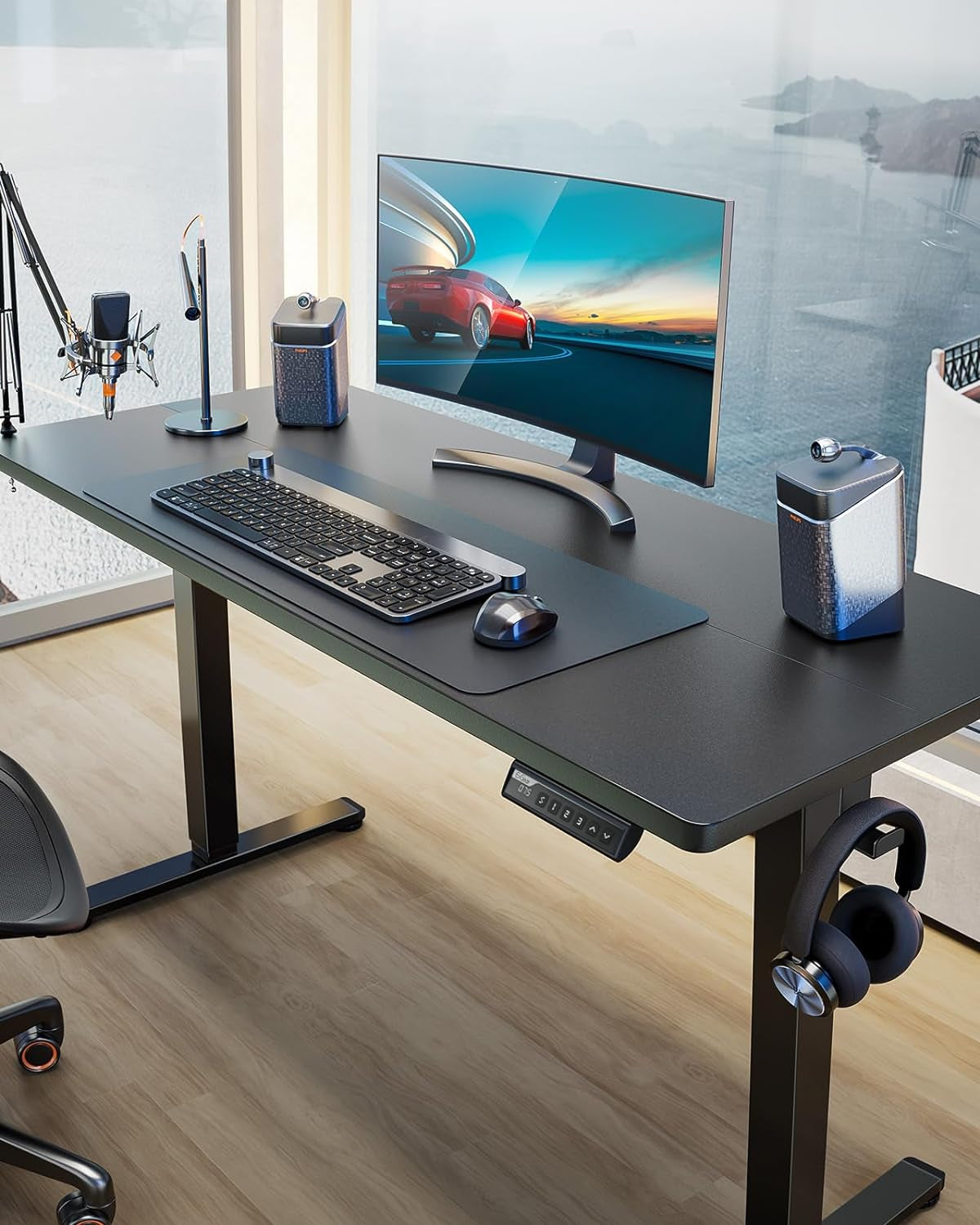 Height Adjustable Electric Standing Desk, 48 X 24 Inches Sit Stand up Desk, Memory Computer Home Office Desk (Black) - Digital Haven