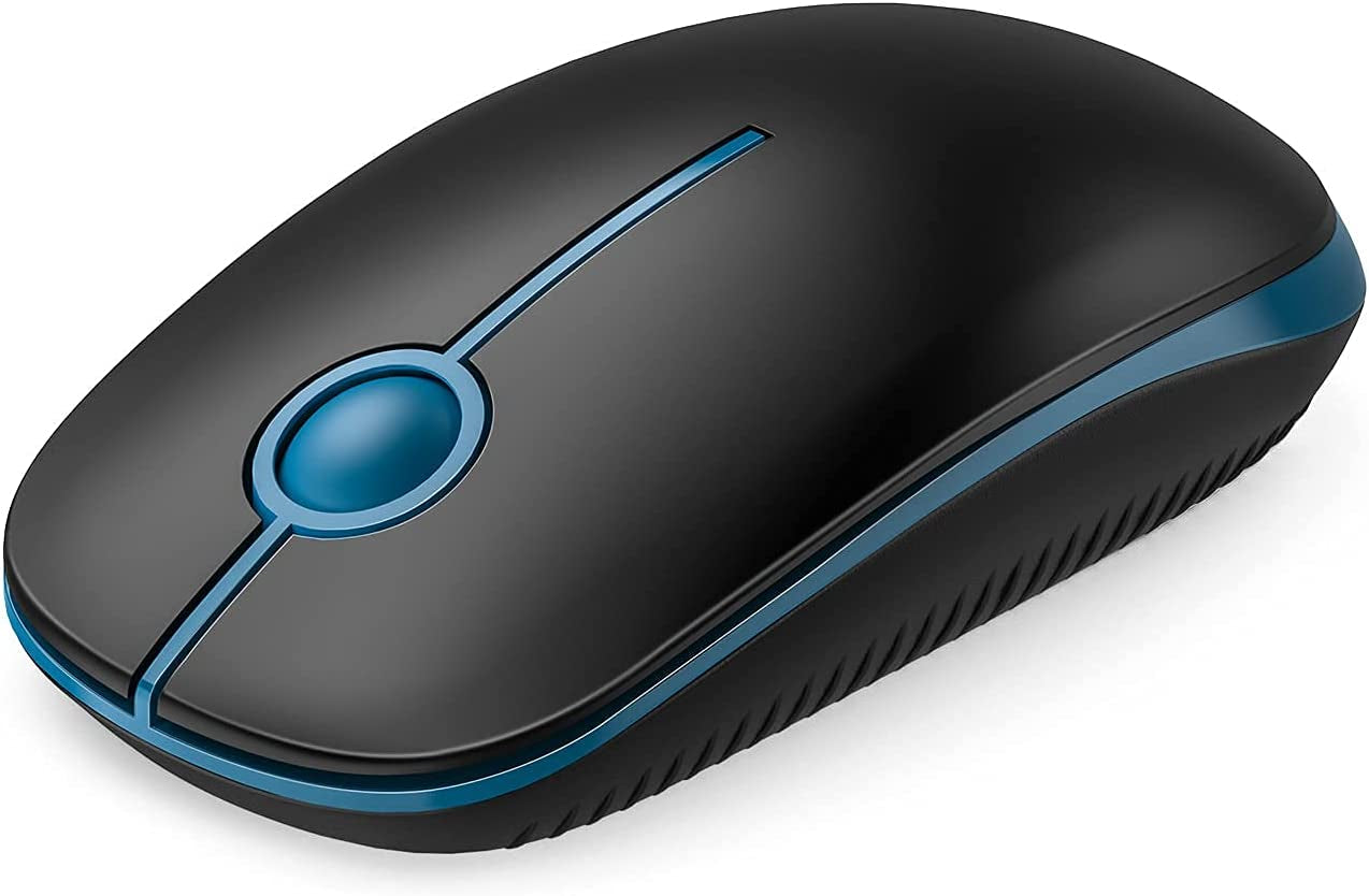 Wireless Mouse, 2.4G Slim Portable Computer Mice with Nano Receiver for Notebook, PC, Laptop, Computer (White and Gold) - Digital Haven
