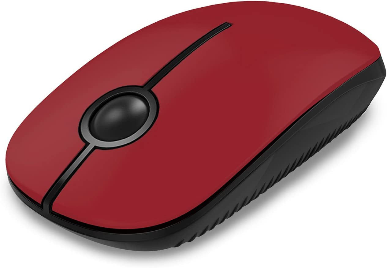 Wireless Mouse, 2.4G Slim Portable Computer Mice with Nano Receiver for Notebook, PC, Laptop, Computer (White and Gold) - Digital Haven