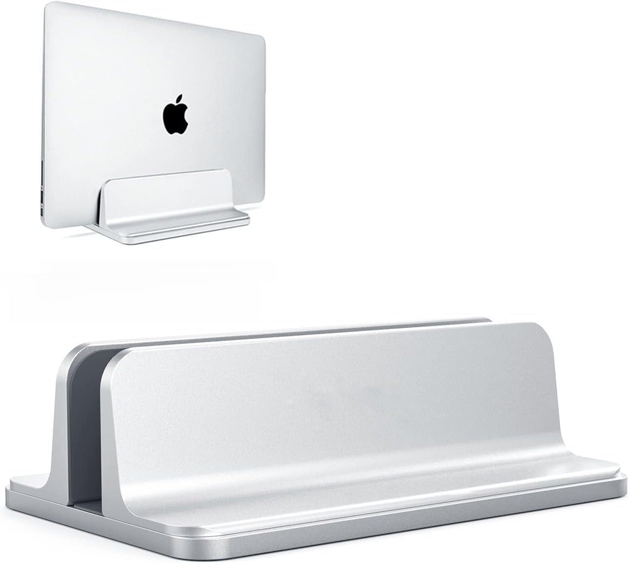 Vertical Laptop Stand, Laptops Cradle Holder, Laptop Standing Desk Dock with Adjustable Size, Laptop Computer Accessories Holder for Macbook Pro/Air Dell Hp Surface Ipad-Silver - Digital Haven