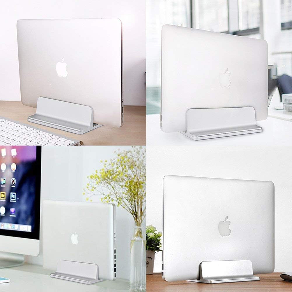 Vertical Laptop Stand, Laptops Cradle Holder, Laptop Standing Desk Dock with Adjustable Size, Laptop Computer Accessories Holder for Macbook Pro/Air Dell Hp Surface Ipad-Silver - Digital Haven