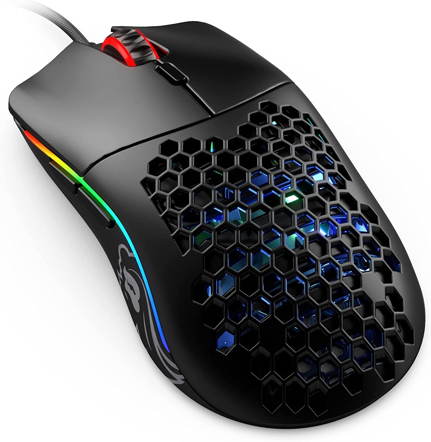 Model O Wired Gaming Mouse 67G Superlight Honeycomb Design, RGB, Pixart 3360 Sensor, Omron Switches, Ambidextrous - Matte White - Digital Haven