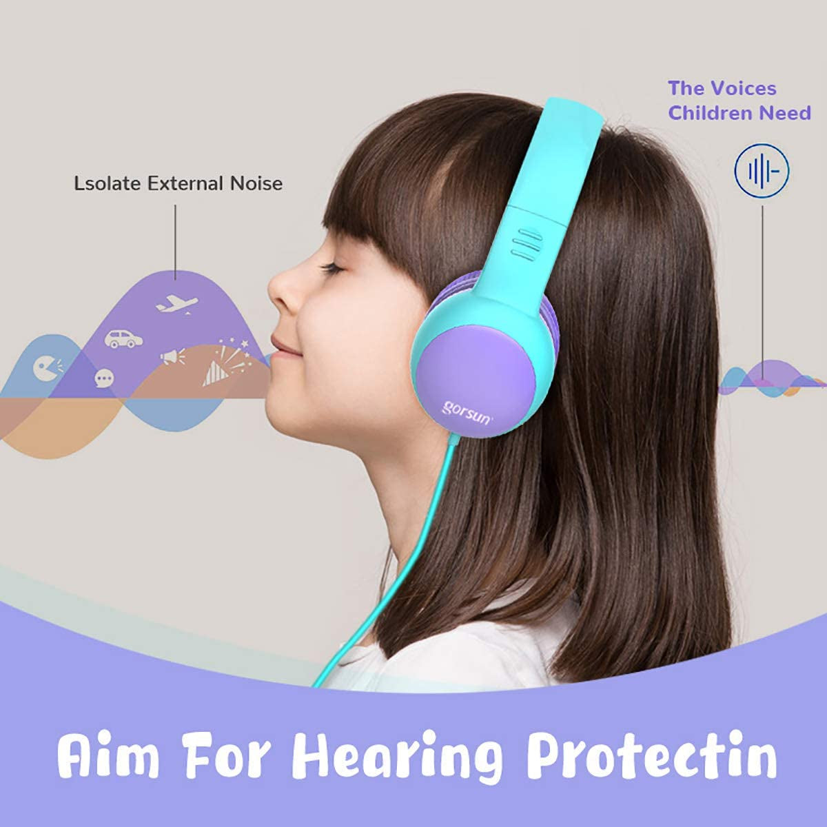 Kids Headphones with Limited Volume, Children'S Headphone over Ear, Toddler Headphones for Boys and Girls, Wired Headset Earphones for Children - Digital Haven