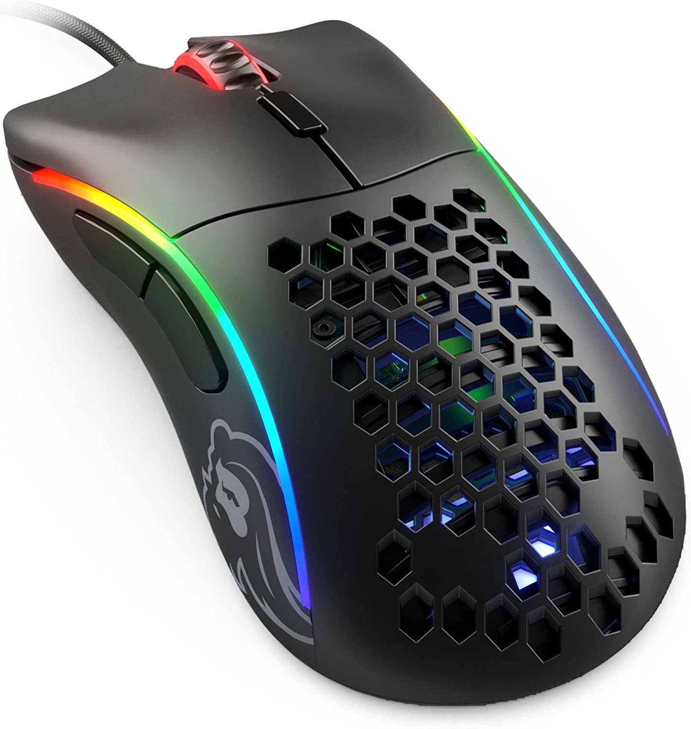 Model O Wired Gaming Mouse 67G Superlight Honeycomb Design, RGB, Pixart 3360 Sensor, Omron Switches, Ambidextrous - Matte White - Digital Haven