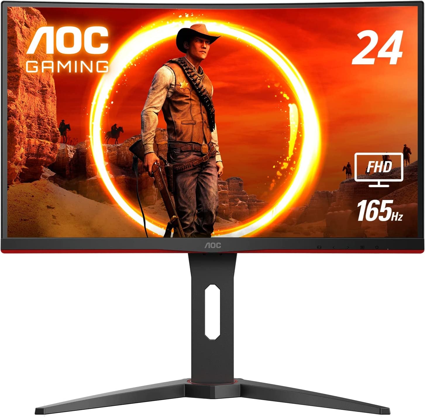 AOC GAMING CQ27G3S Frameless Curved Gaming Monitor, QHD 2K 2560x1440, 1000R VA, 165Hz 1ms, FreeSync Premium ,Black - Digital Haven