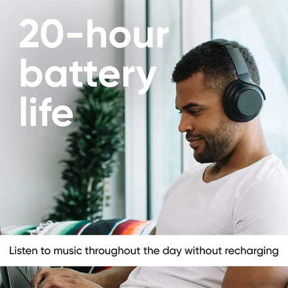Wyze Headphones — #1 Over-Ear Headphones on Tiktok, 40Db Active Noise Cancelling Bluetooth Earphones, Transparency Mode, Great Bass, Custom EQ in App, Microphone, Foldable, Lightweight, Alexa Built-In, W/ Aux Cord, Android Ios Audio Black Sweat Resistant