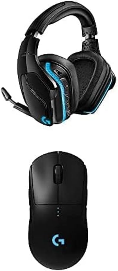 Logitech G935 Wireless DTS:X 7.1 Surround Sound LIGHTSYNC RGB PC Gaming Headset - Black/Blue