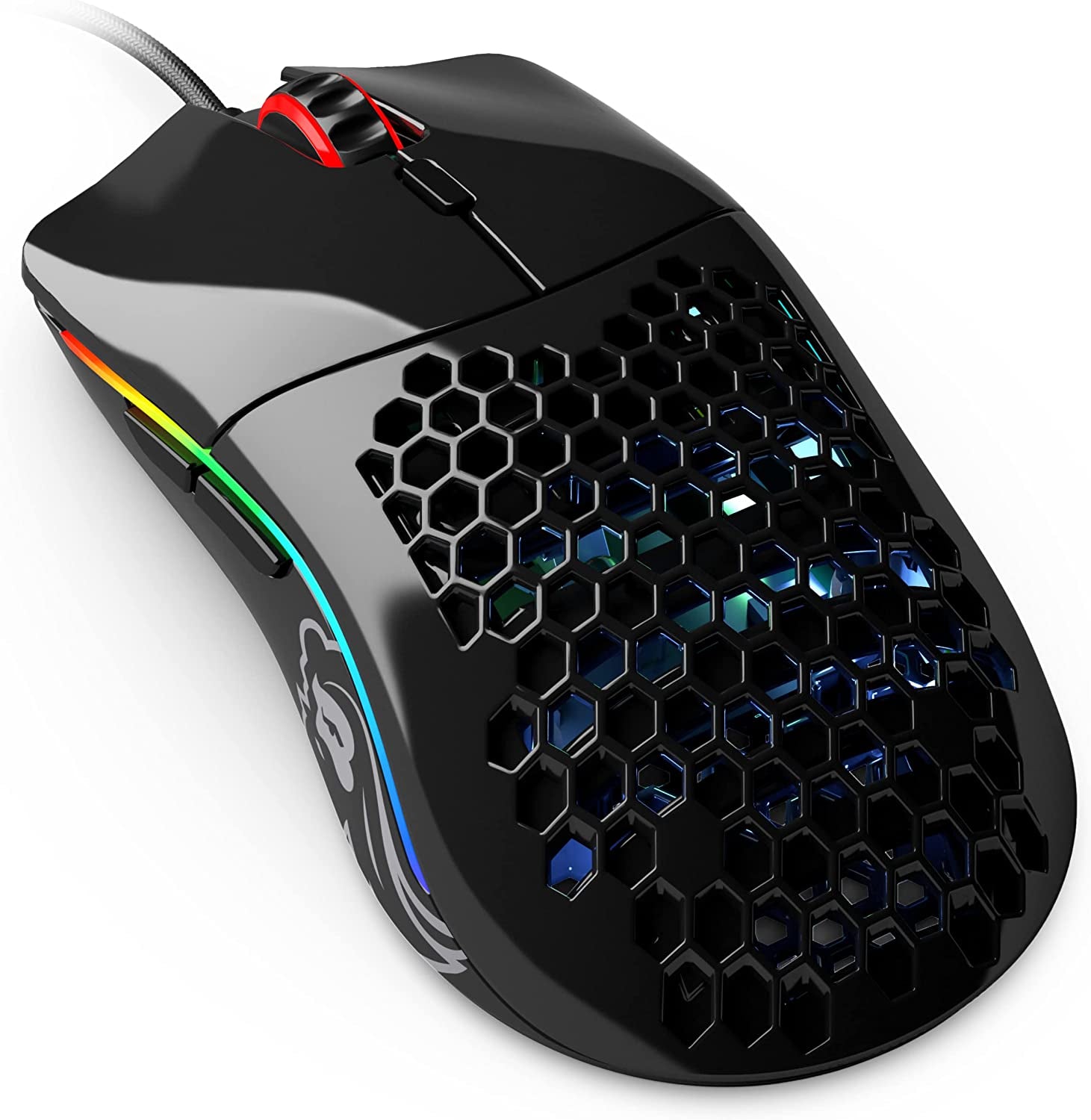 Model O Wired Gaming Mouse 67G Superlight Honeycomb Design, RGB, Pixart 3360 Sensor, Omron Switches, Ambidextrous - Matte White - Digital Haven