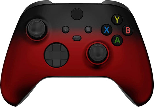 Wireless Controller for Microsoft Xbox Series X/S & Xbox One - Custom Soft Touch Feel - Custom Xbox Series X/S Controller (X/S Red & Black Fade)