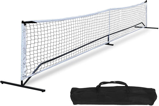 22FT Portable Pickle Ball Net Soccer Tennis Net Game Set System with Metal Frame Stand and Carrying Bag for Pickle Ball, Kids Volleyball, Badminton, Tennis