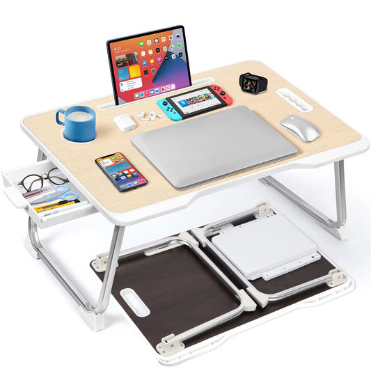 Large Lap Desk for Bed | Laptop Table, Portable Desk, Bed Laptop Desk, Bed Table for Laptop | Floor Table, Floor Desk for Adults (Teak) School Supplies