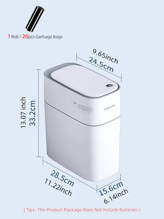 Joybos Smart Sensor Trash Can Intelligent Induction Bathroom Home Electronic Trash Can Automatic Bagging Induction Trash Can 14L