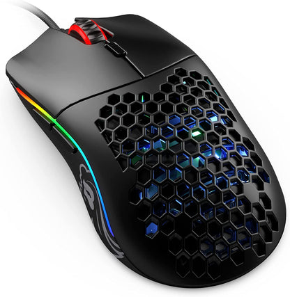 Model O Wired Gaming Mouse 67G Superlight Honeycomb Design, RGB, Pixart 3360 Sensor, Omron Switches, Ambidextrous - Matte White - Digital Haven